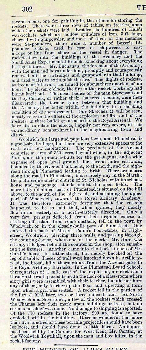 woolwich rocket store explosion